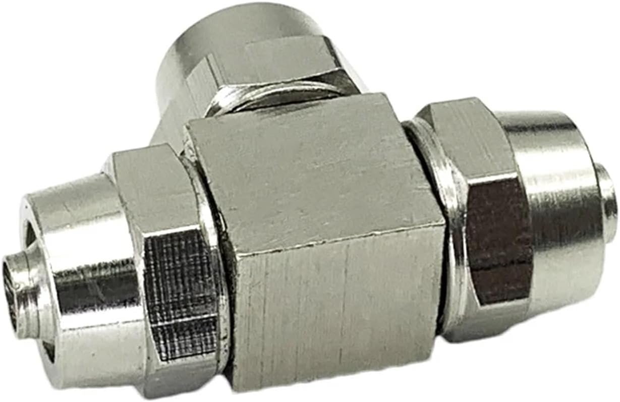 100PCS/LOT Quick twist Tee KL-PE4/6/8/10/12/14/16 Copper Nickel Plated High Voltage Lock Female Pneumatic Connector Fitting(100PCS KL-PE8)