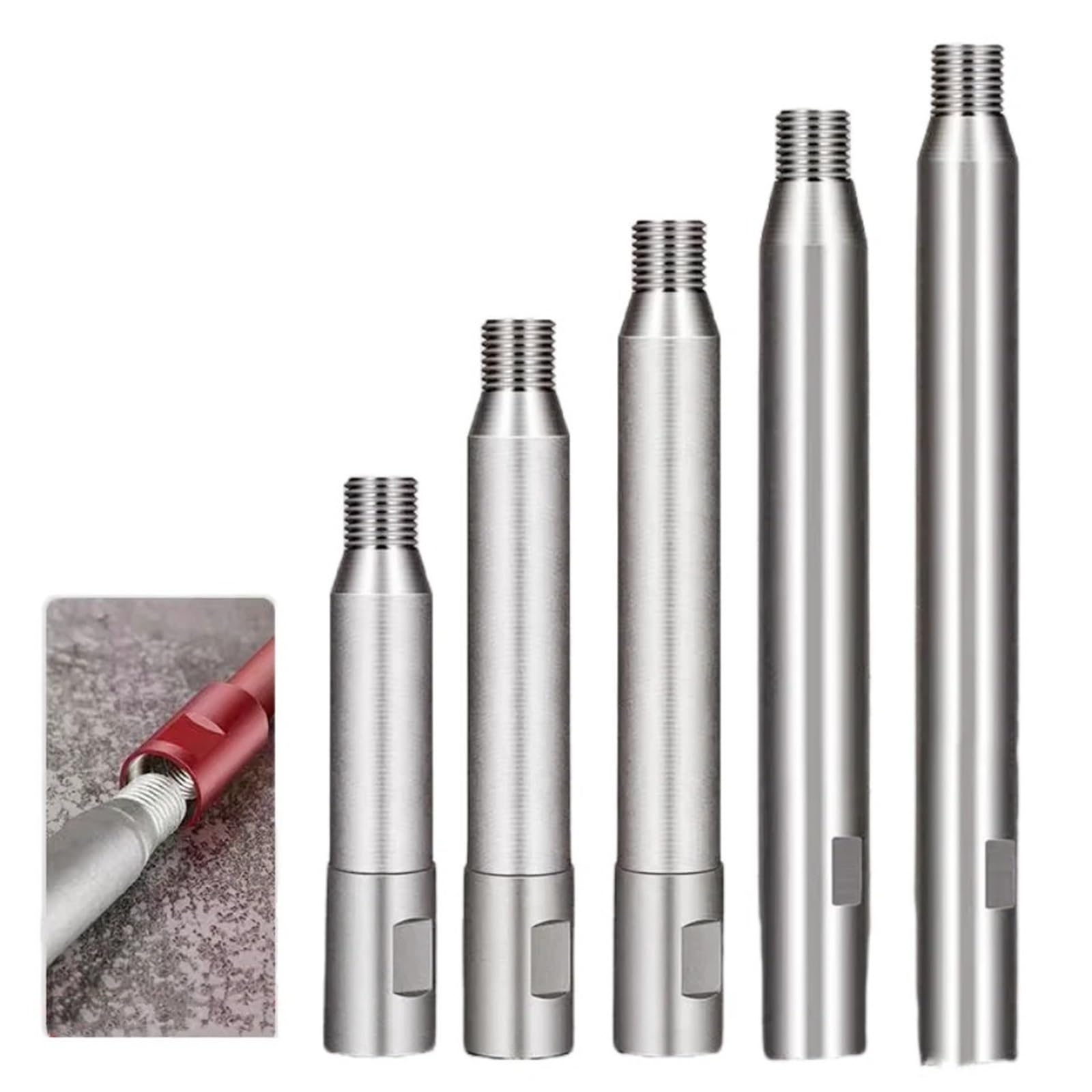 Varilla de extensión for broca de taladro hidráulico, adaptador de conexión, rosca M22, broca de taladro hidráulico con núcleo de diamante, varilla perforadora de pared(400mm)