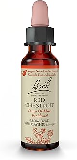 Bach Original Flower Remedies, Red Chestnut (Non-Alcohol Formula) - Peace of Mind - Natural Homeopathic Flower Essence for Emotional Balance - Vegan, Gluten Free, Sugar Free - 10mL Dropper