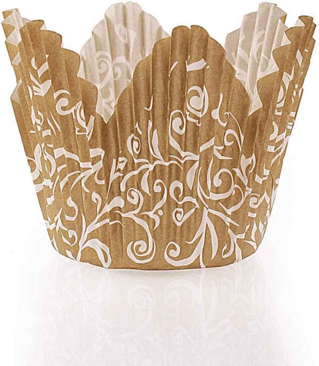 Black Petal Baking Cups - Mini - Grease Resistant Cupcake & Muffin Liners, Case Pack of 720 - For Baking, Parties & Catering