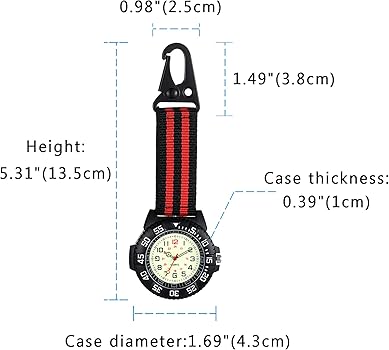 Amazon | Lancardo カラビナウォッチ 懐中時計 アナログ