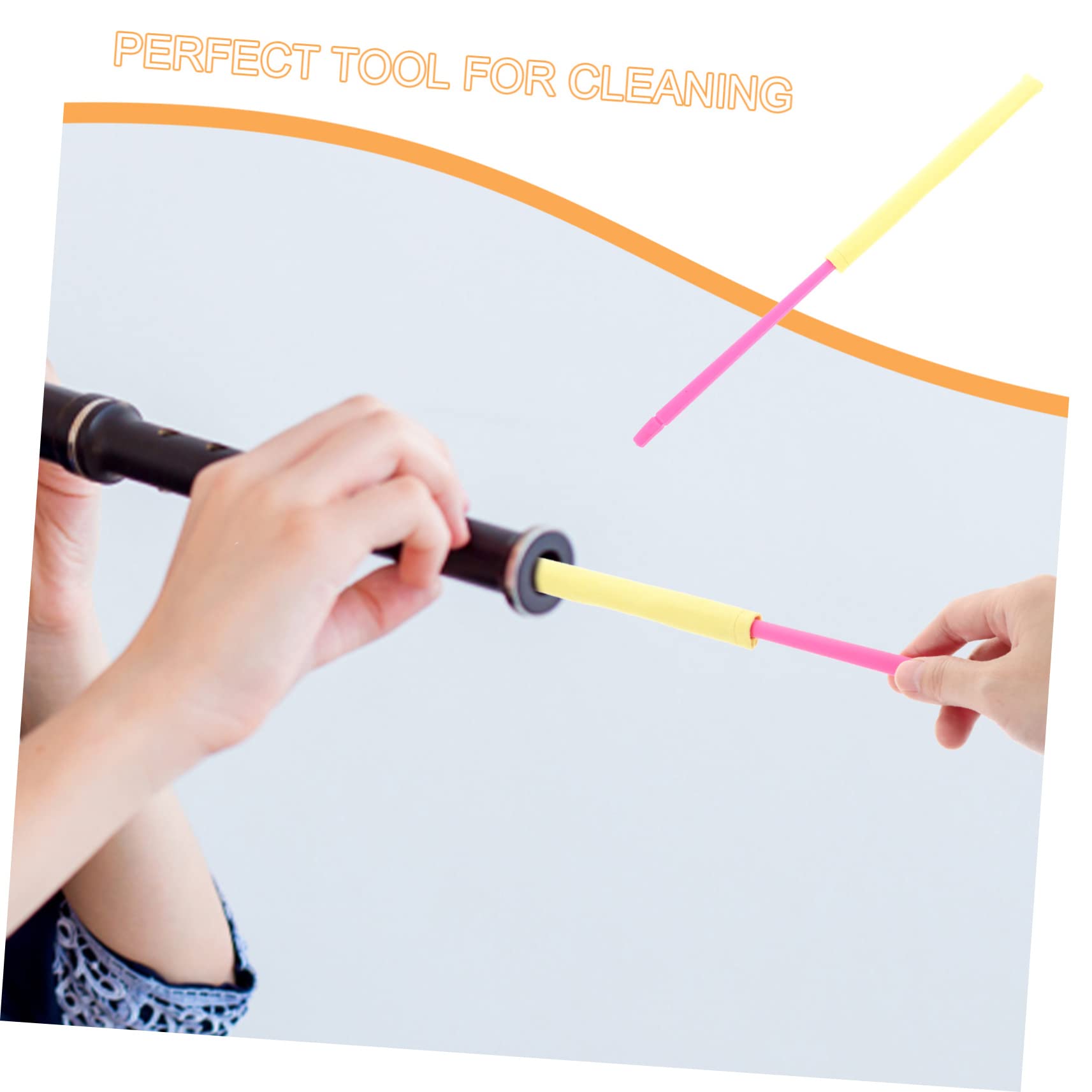 Milisten 3 Pièces Nettoyeur De Flûte Gadgets De Nettoyage Flûte Lyre De Nettoyage Pour Clarinette Tige De Nettoyage De Flûte De Flûte Chiffon Instrument à Vent Détachable