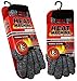 Price comparison product image Adults Knitted 1.8 Tog Double Insulated Thermal Gloves by Heat Machine (Medium/Large, Grey)