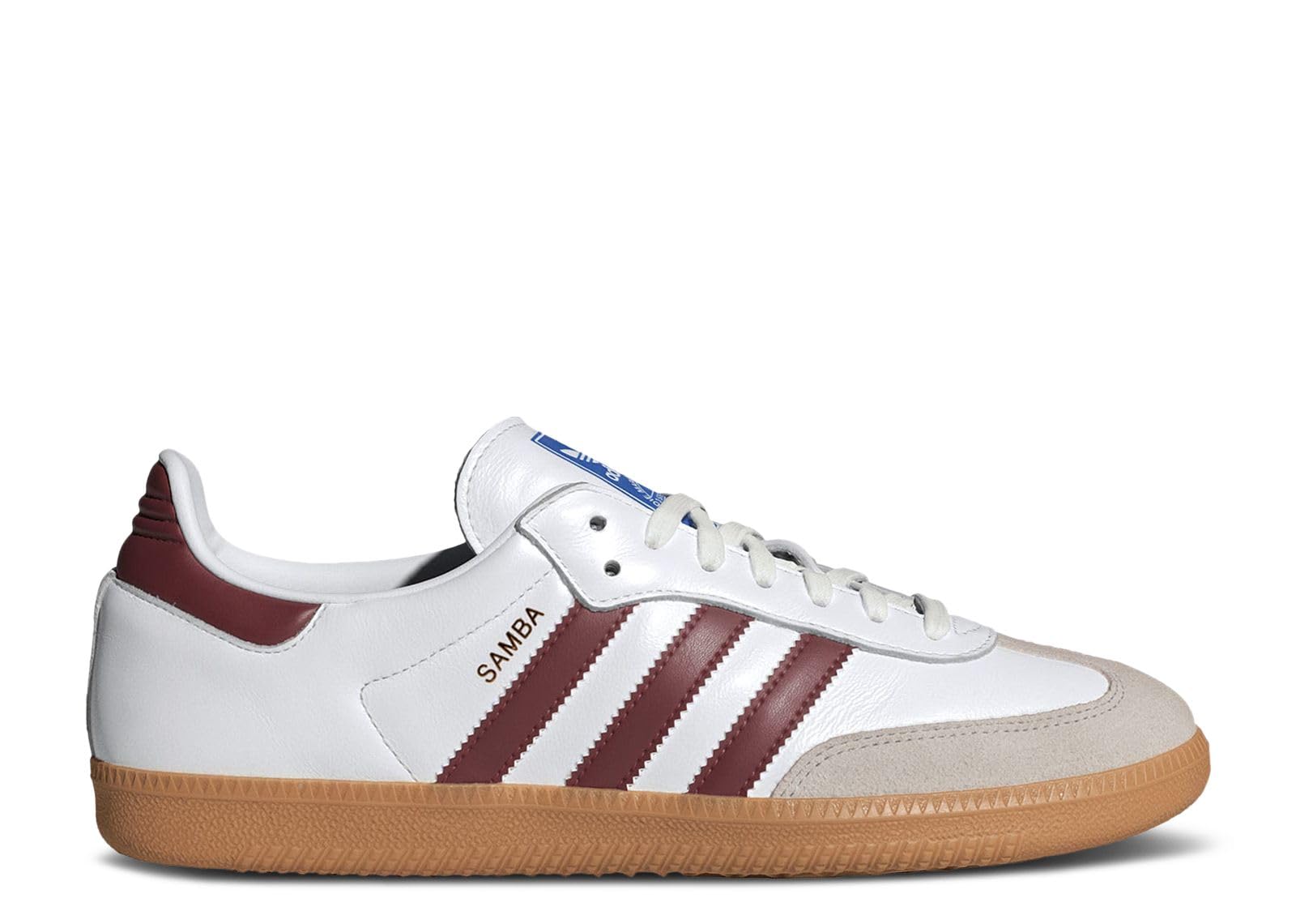 adidas Men's Samba Soccer Shoe, Cloud White/Burgundy/Gum, Size 13