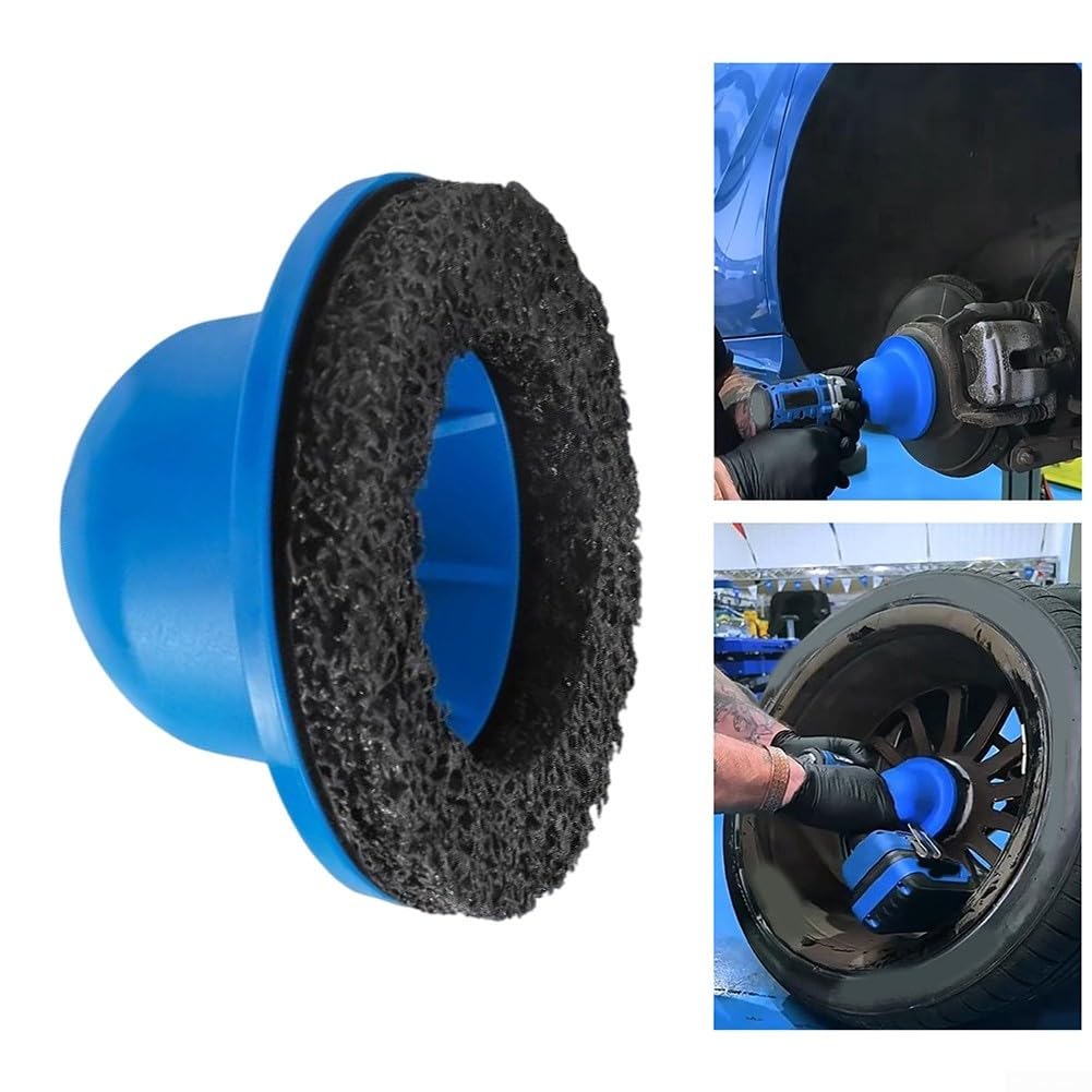 Radpolierset, 150 mm Schleifbecher, Radnabenschleifer, Reinigungsbürste für Auto, Bremsscheibe, Felge, schnelles Polieren (1 Set)
