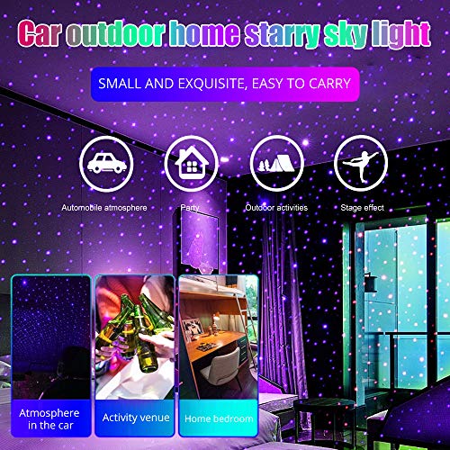 Honleex Usb Night Light Roof Star Projector Adjustable Multi-Effect Romantic Environmental Night Light,Ceiling Decorative Light,Home Light,Party Light,Plug & Play,Pack Of 1.(Blue). (Blue) #TOP1