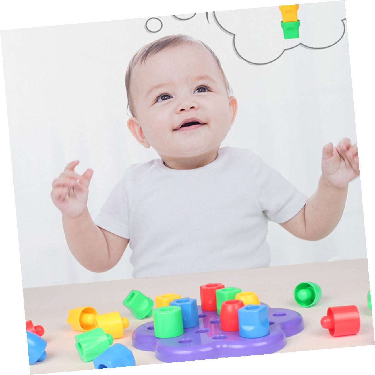 Didiseaon Juguete de Reconocimiento Bloques Apilables de Plástico para Aprendizaje Temprano y Ejercicio Cerebral, Adecuado para Bebés y Niños Pequeños