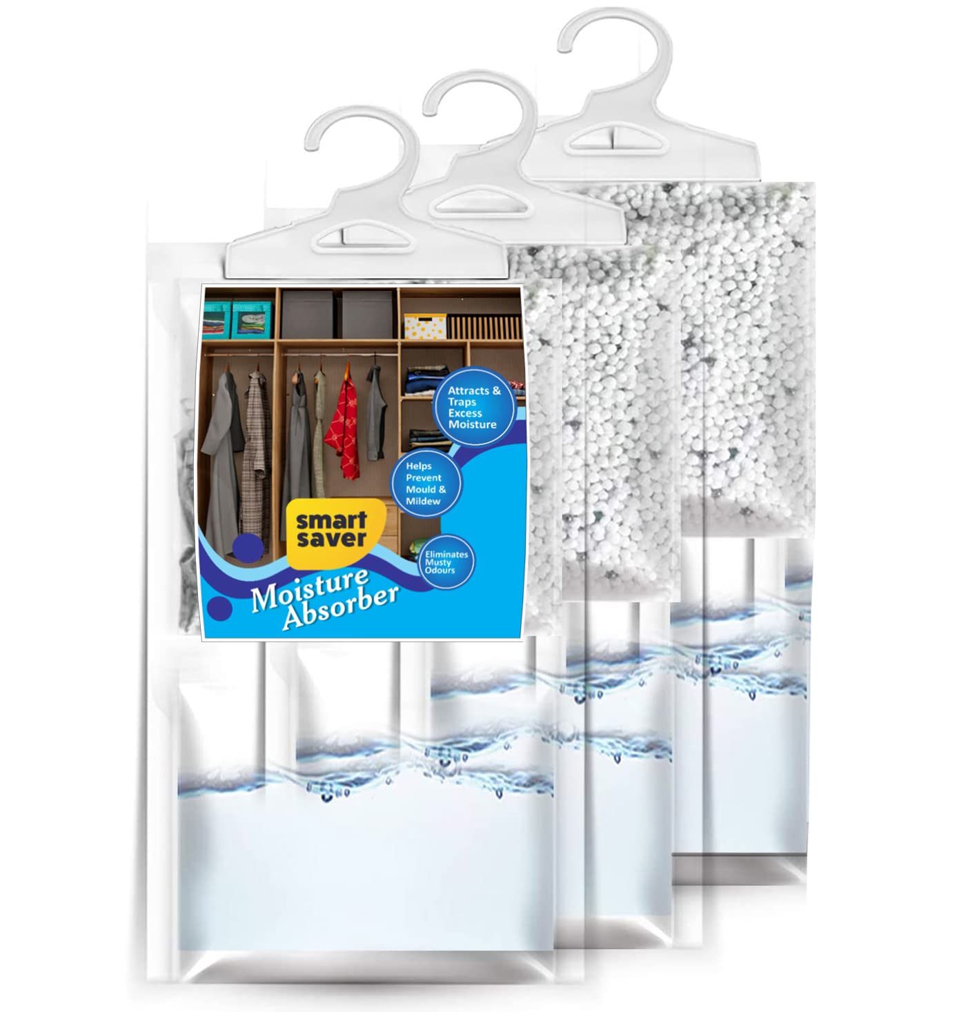 Hanging Moisture Absorber Dehumidifier for Wardrobe, Cupboards & Closets | Fights Against Moisture, Fungus & Musty smells - Attracts Extra Moisture from Your Bathroom, Closet, Kitchen & Study-image-7