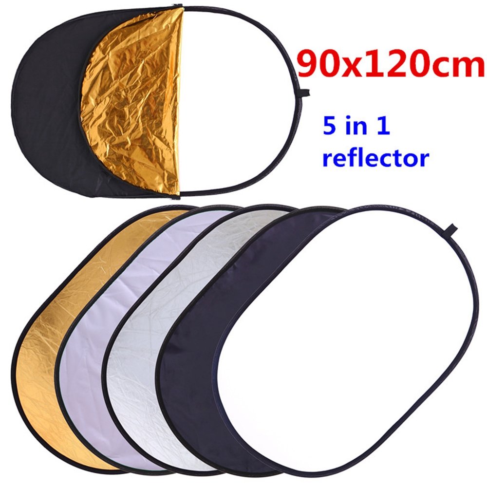 Panel reflector 35 "x47"/90 x 120 cm 5-in-1 Oval Reflector para fotografía iluminación de estudio fotográfico y iluminación para exteriores