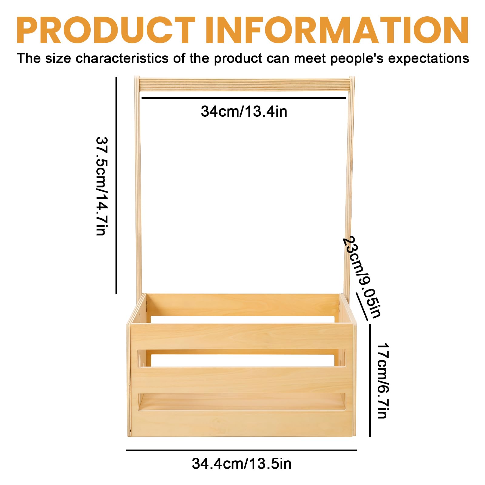 Boîte de rangement en bois pour fête prénatale - Armoire avec poignée - Cintres pour enfants - Boîte de rangement pratique pour bébé - Boîte de rangement en bambou - Multi-usages - Panier cadeau pour