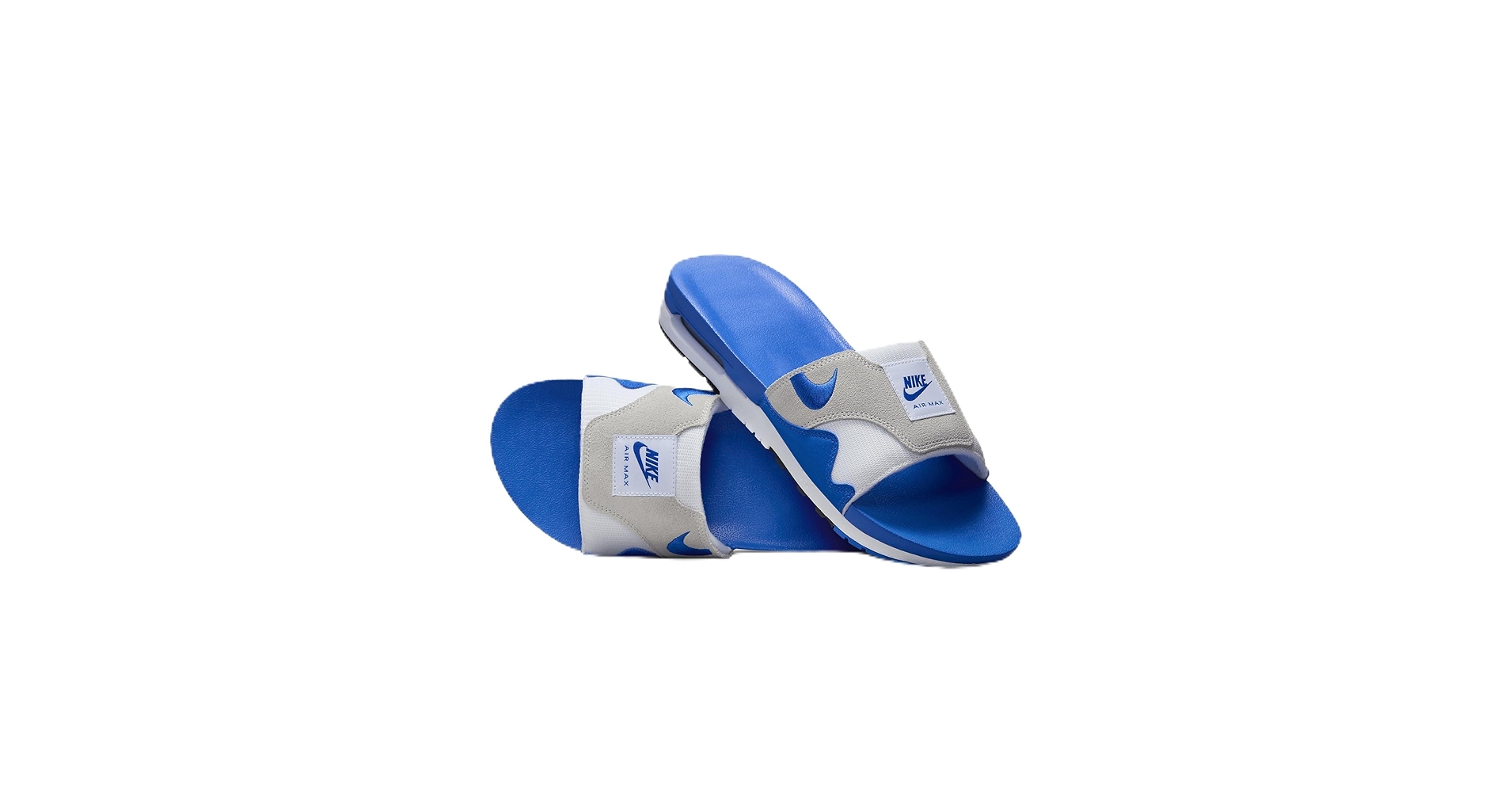 Nike Air Max 1 Men's Slides (FJ4007-100, White/Black/Light