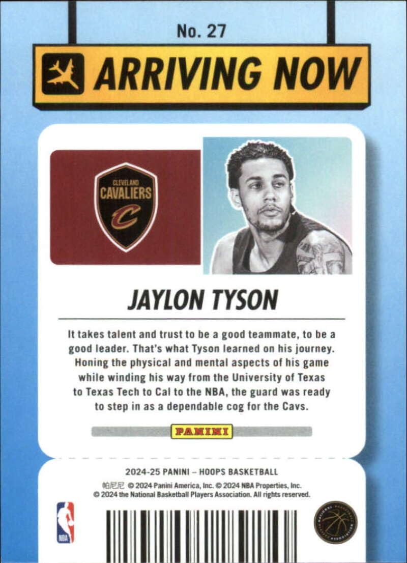Amazon.com: 2024-25 NBA Hoops Arriving Now Holo #27 Jaylon Tyson