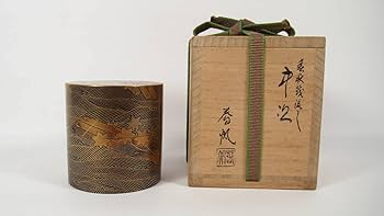 Amazon.co.jp: 加賀蒔絵師 目代春帆 春秋筏流し 中次 棗 桜 紅葉