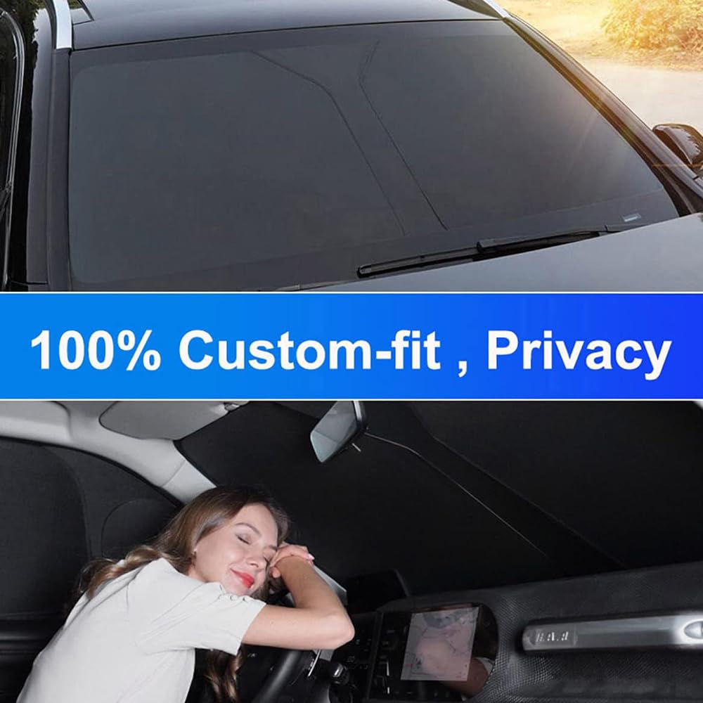 Parasole Finestrini Laterali Auto per Mazda 3 Axela, Completamente Coperto Tende Oscuranti Vetri Block Raggi UV Anti Zanzara Protezzione Privacy Accessori,A/1Front-sunshade