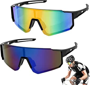 Lunettes De Soleil Sportives SCVCN Polarisées - Modèle Enveloppant UV400 - Multicolore - Unisexe