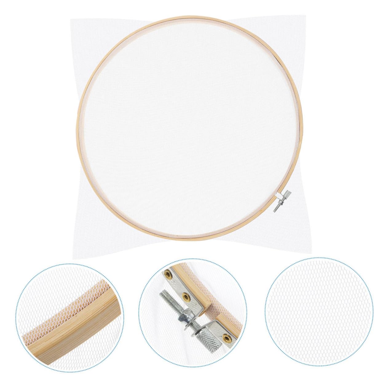 STOBAZA DIY Paper Making Screen 20cm Circular Mold Wooden Frame Paper Craft for Boys and Girls Learning