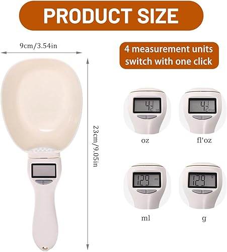 Miniatura 2 de Cuchara medidora digital, cuchara medidora electrónica con pantalla LCD, escala de medición de alimentos de alta precisión de 28.22 oz0.00 oz con