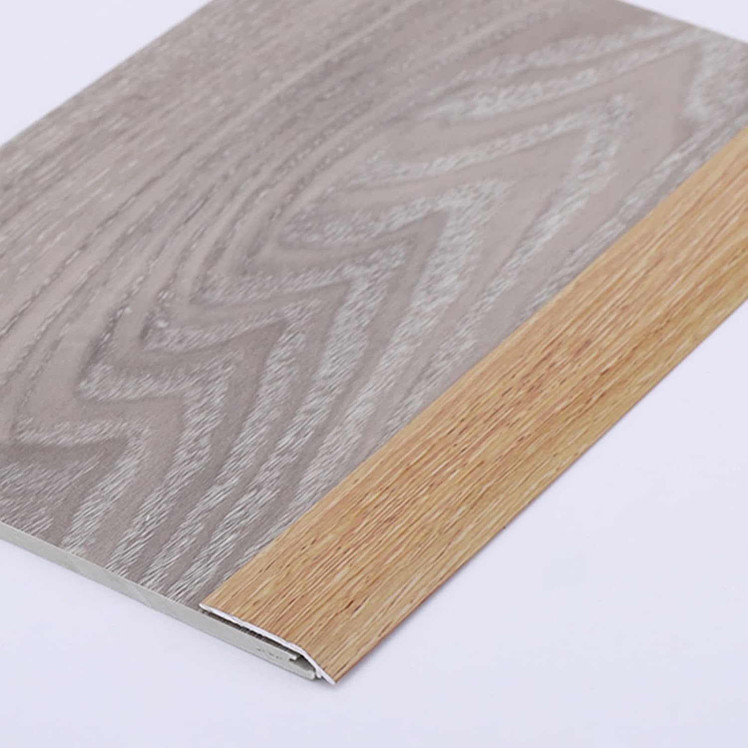 Self Adhesive Transition Strip for Flooring Edges Aluminum Threshold Strips for Floors/Vinyl Planks Multi-Purpose Reducer/Ramp (Style1)