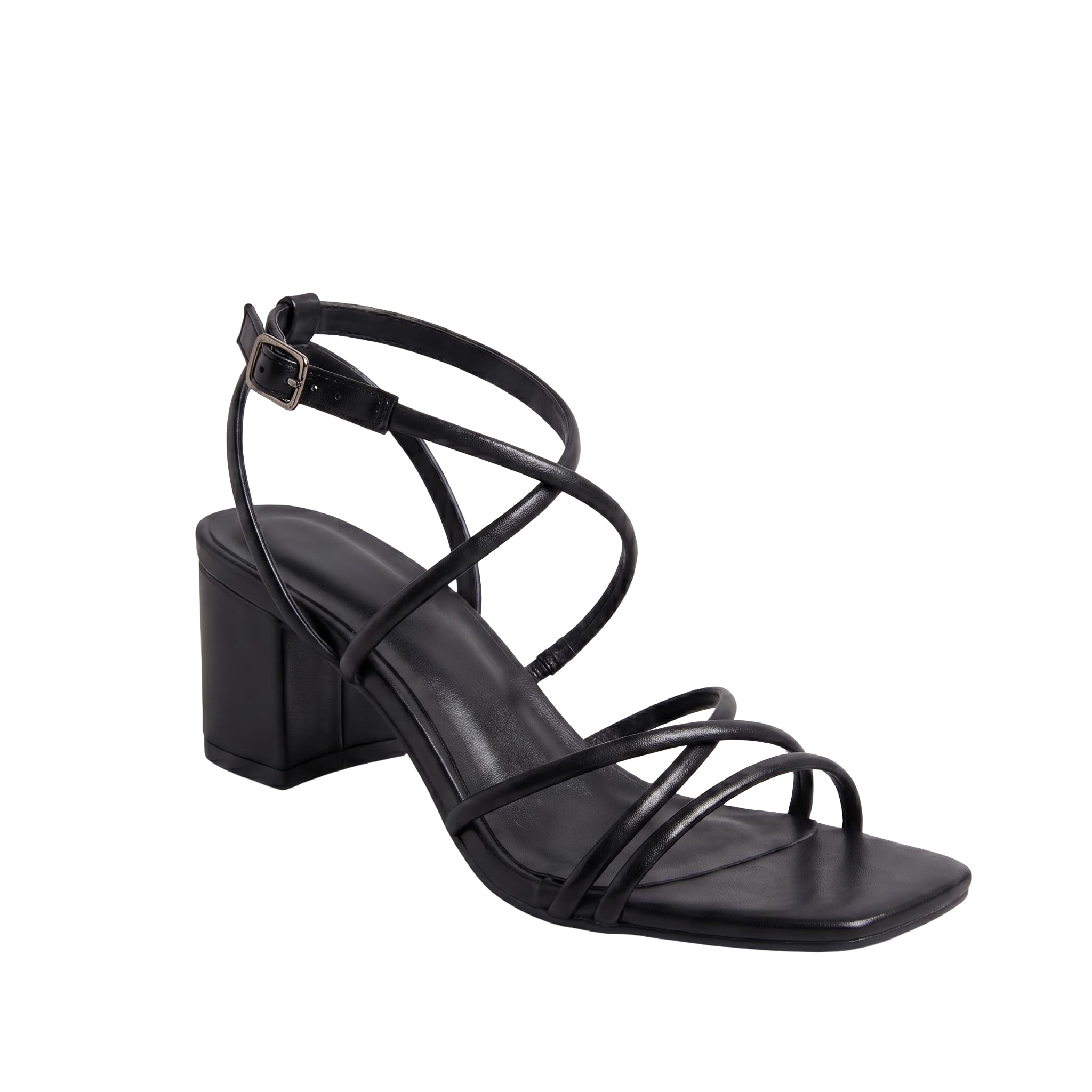 austine Women's Strappy Block Heel Sandals - Square Open Toe Criss Cross Ankle Strap Chunky Low Heels for Dress, Party, and Wedding-picture-31