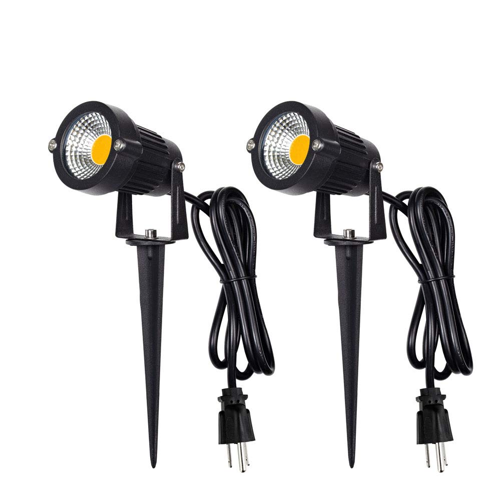 Z Outdoor Landscape LED Lighting 5W Waterproof COB Spotlights, Warm White,