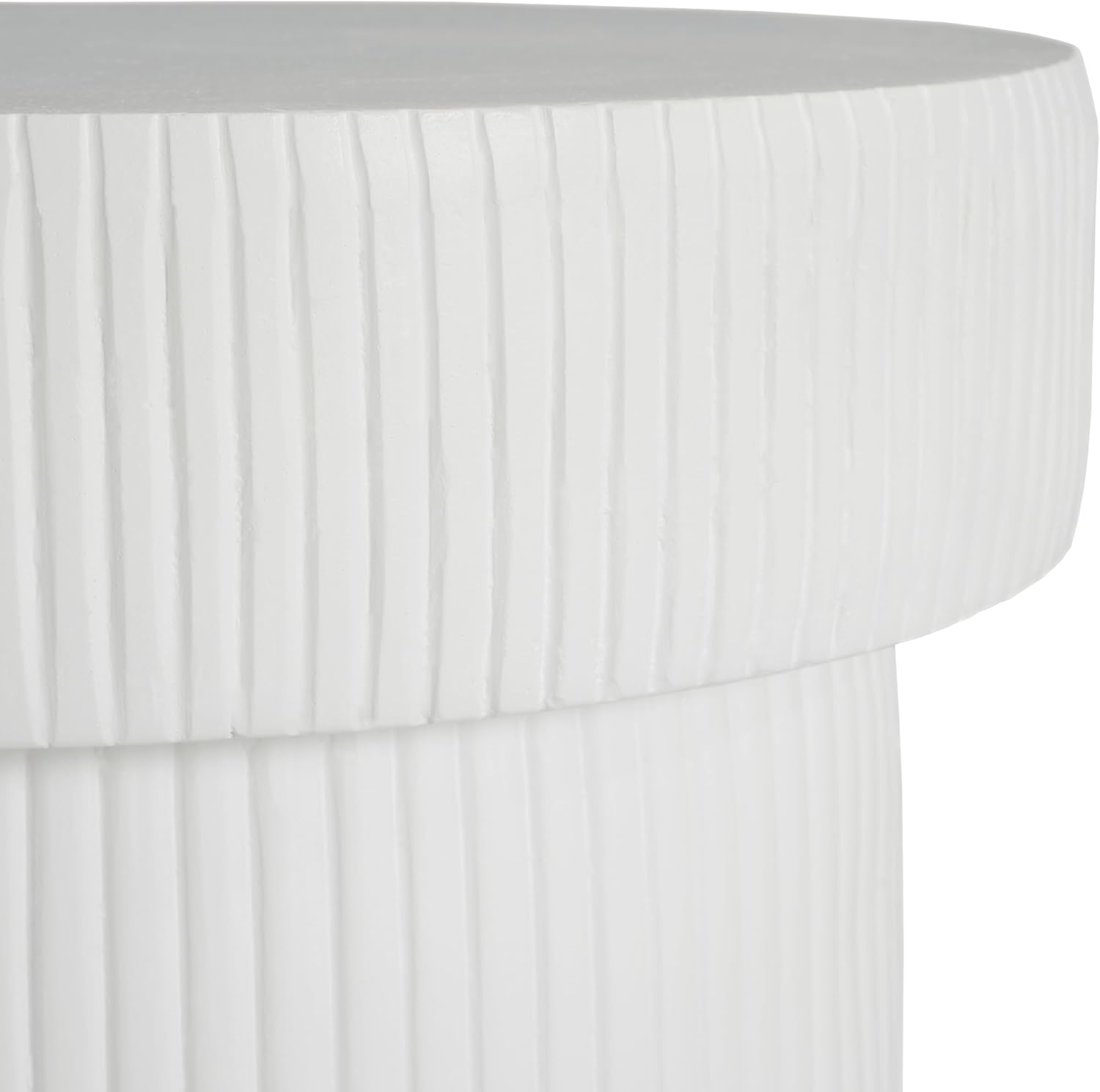 Christopher Knight Home Jorine 24" H Plant Stand, Pedestal Column Side Table, Lightweight Concrete Plant Stand, Indoor Outdoor Plants Standing for Entryway Garden Yard Home, No Assemly Needed, White
