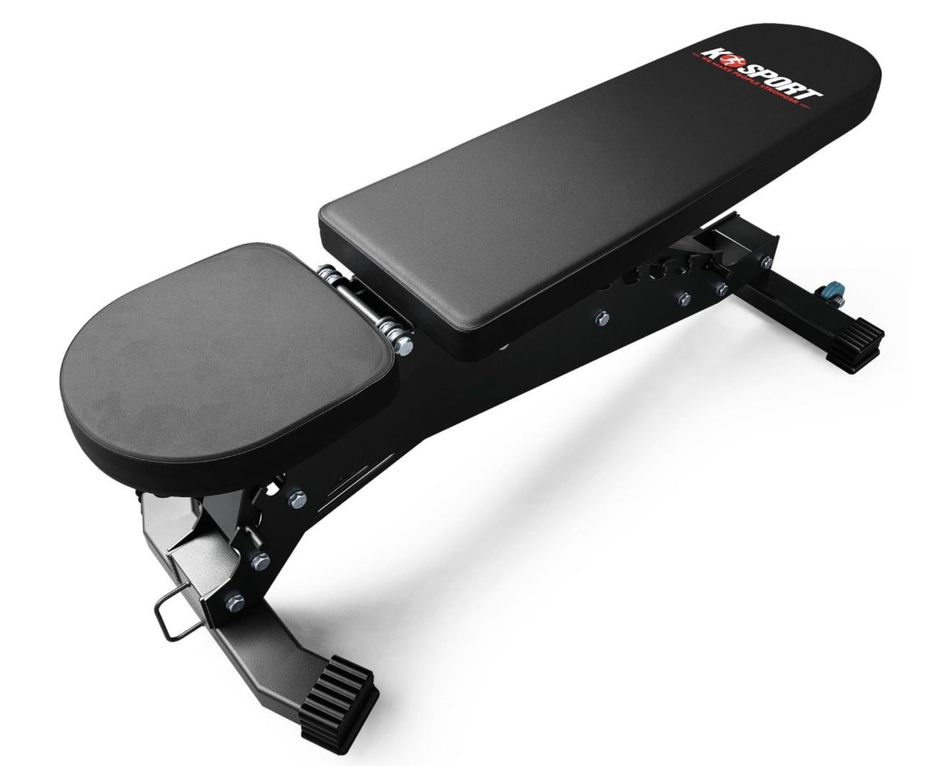 K-Sport: *BLACK LINE* - PROFI Hantelbank | Premium Profi Trainingsbank bis 300 kg belastbar I vielfach verstellbare Multifunktionsbank I Schrägbank & Flachbank Bankdrücken
