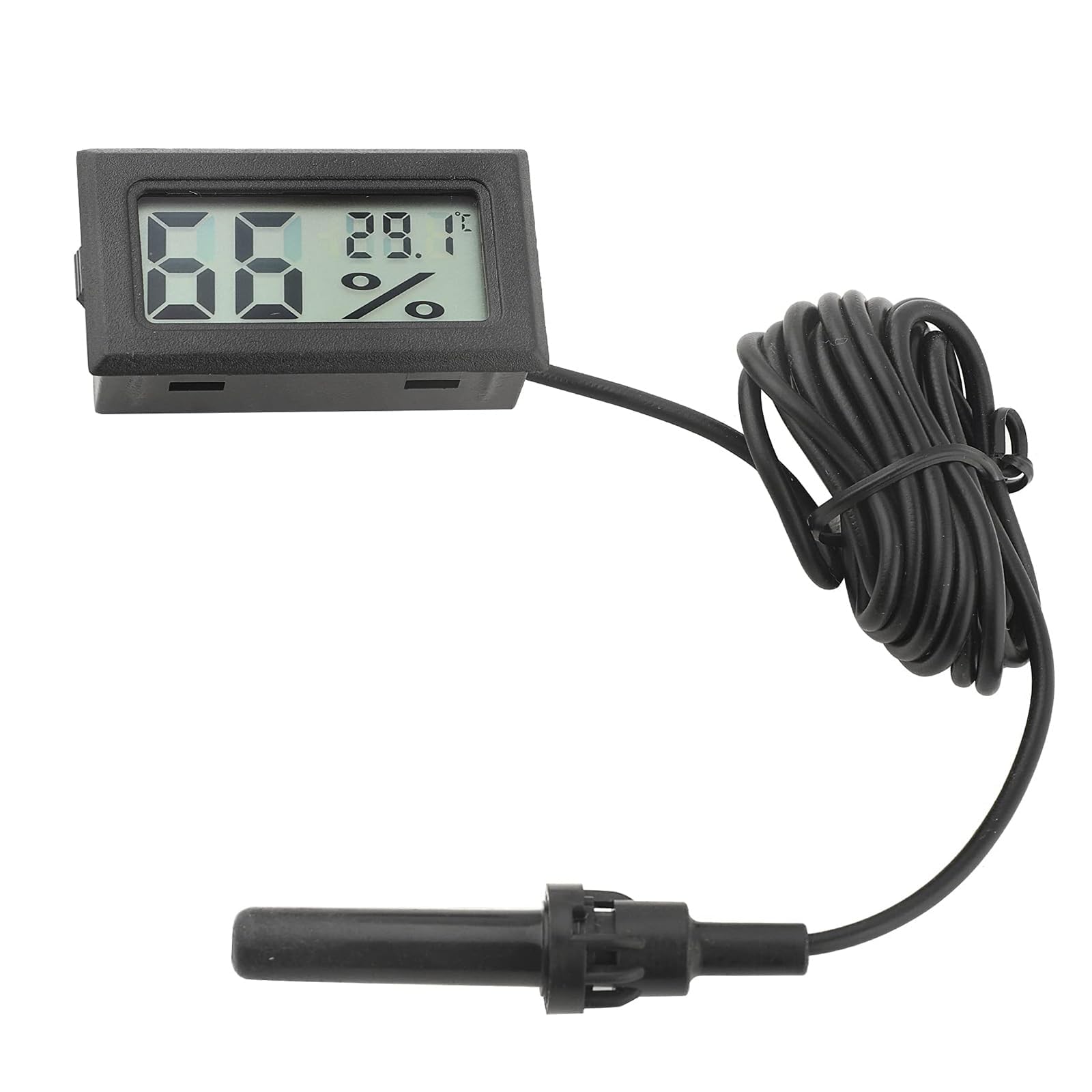 Reptile Tank Accessories, Digital Thermometer and Hygrometer, LCD Display Probe for Reptile Incubator Terrariums, Pet Tanks
