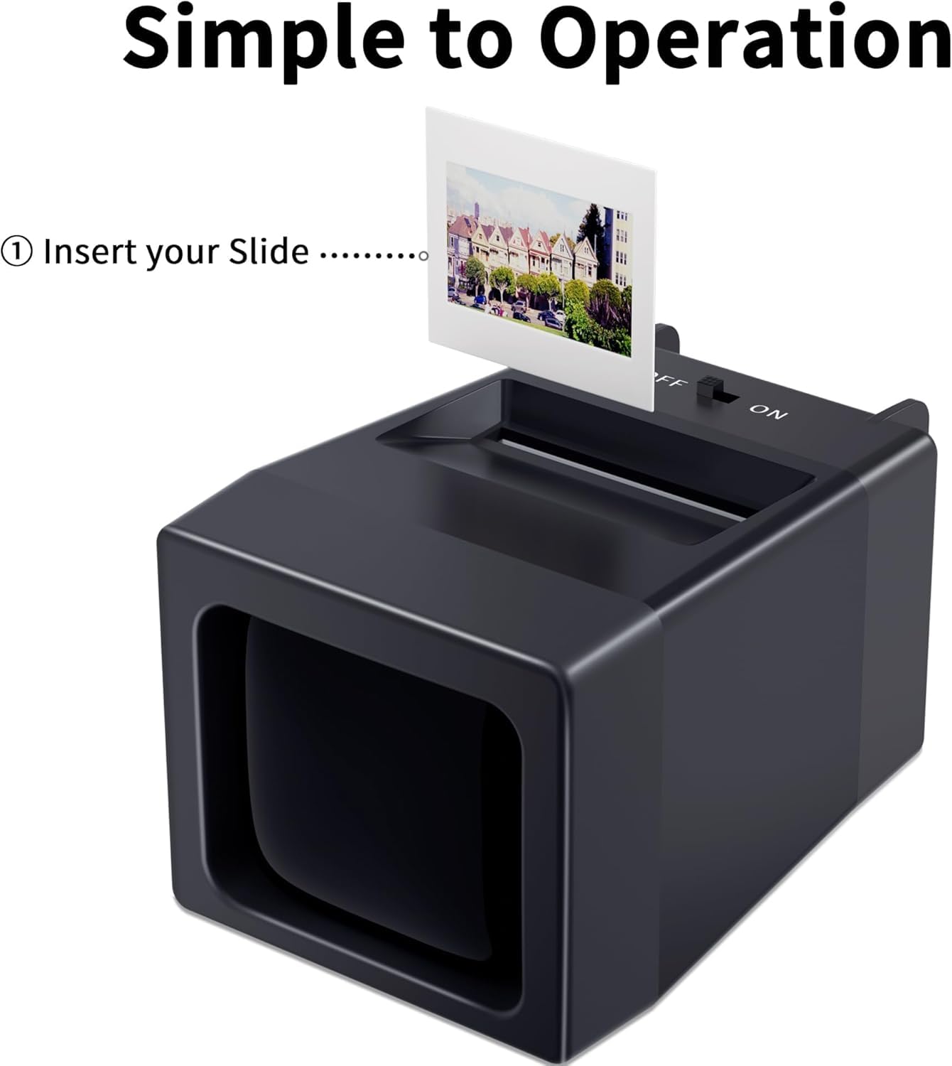 35mm Slide Viewer & Projector, 2X Magnification and LED Lighted Illuminated Viewing Slide Projector for Old Slides (2AAA Batteries included) — view 3