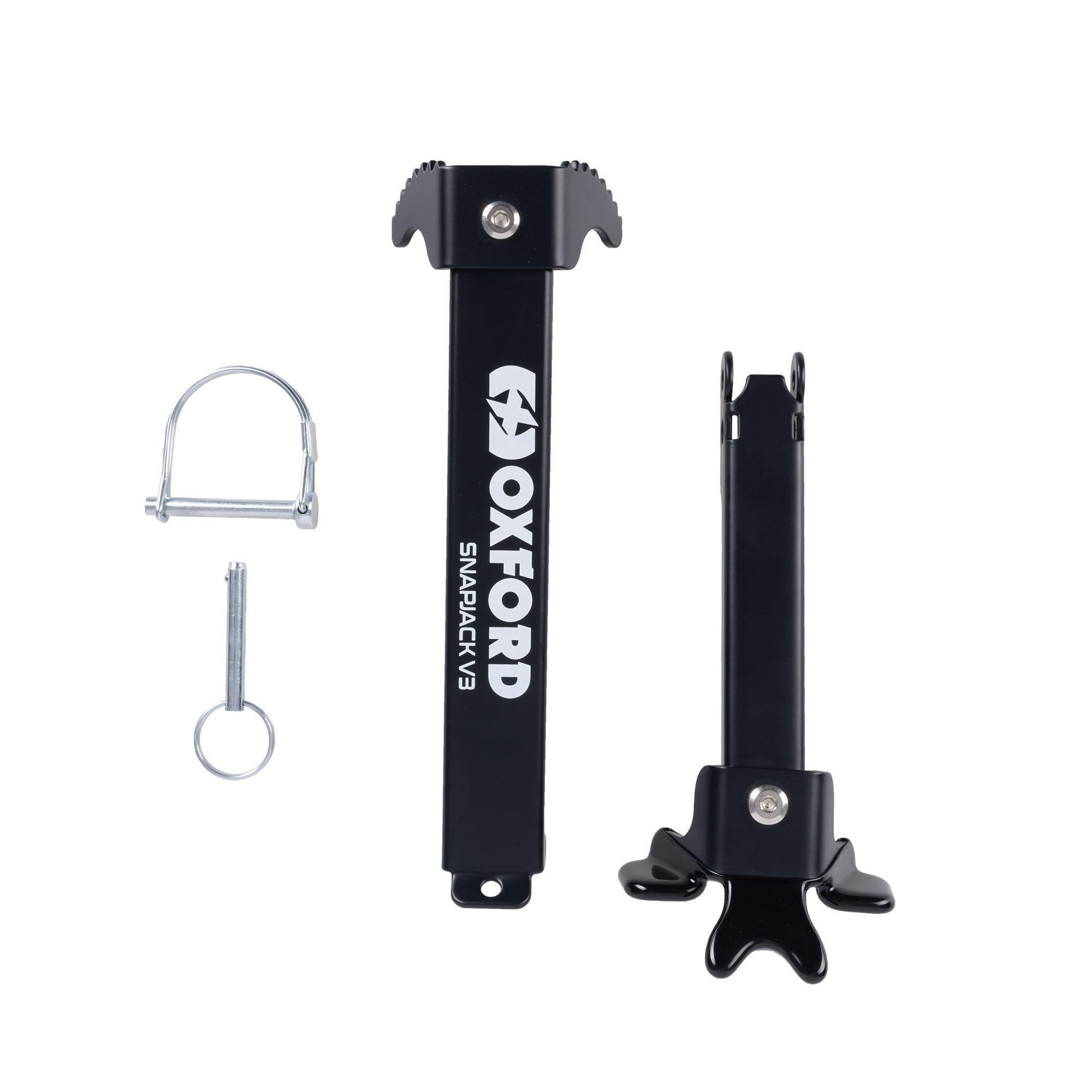 Oxford Snapjack V3 Motorradketten-Wartungsständer, tragbar, kompakt, Hinterradheber für kompakte Motorradketten, Schmierung, Reinigung, Reifenfelge, leicht, mit Zubehör und Tragetasche