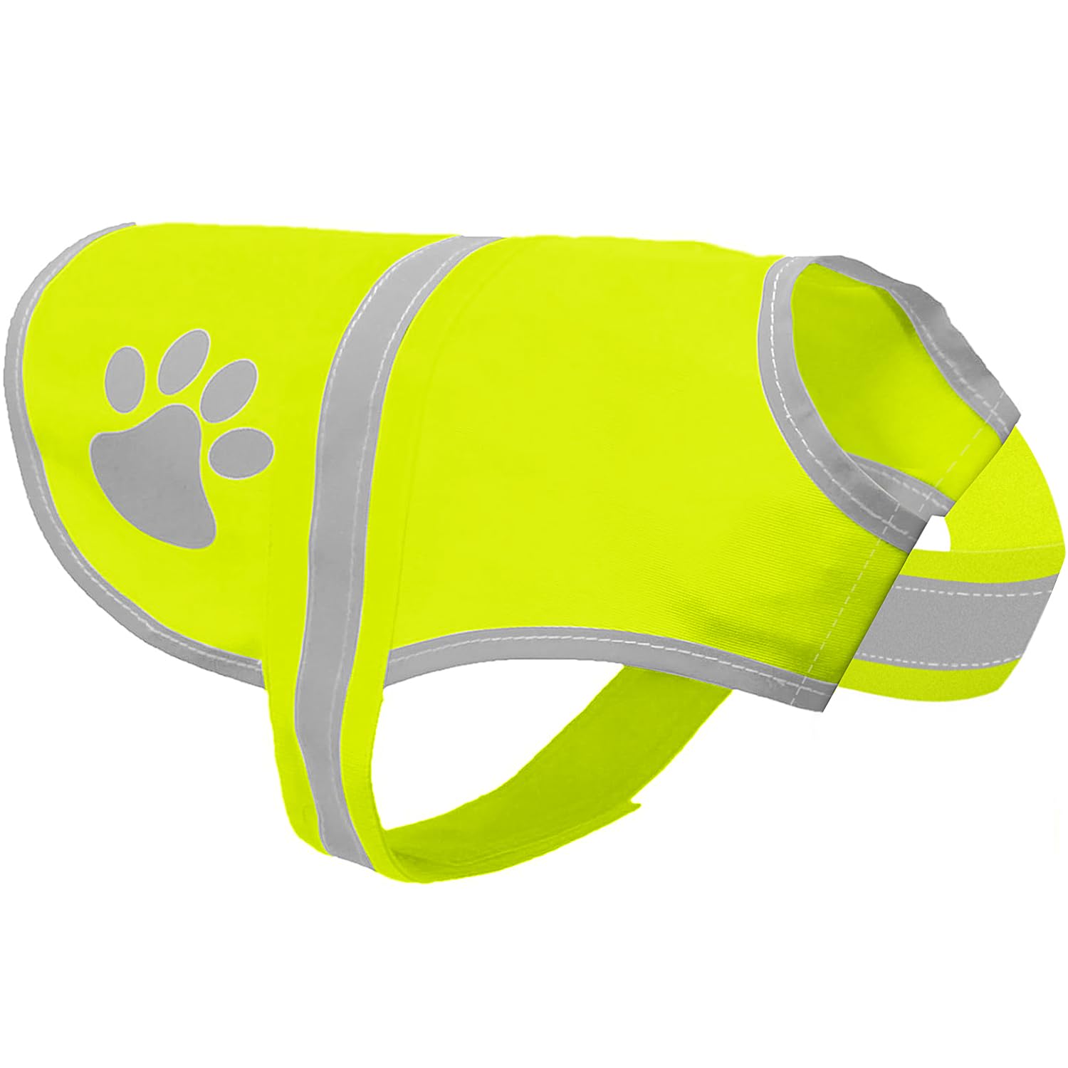 Voarge Gilet de Sécurité Réfléchissant pour Chien, Haute visibilité, Veste réfléchissant Vest de sécurité Veste d'animal de Compagnie pour Nuit à l'extérieur (Jaune, L)