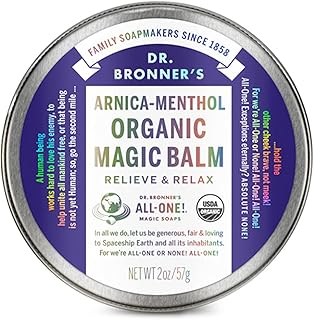 Dr. Bronner's - Organic Magic Balm (Arnica-Menthol, 2 Ounce) - Made with Organic Beeswax and Organic Hemp Oil, Relieves an...