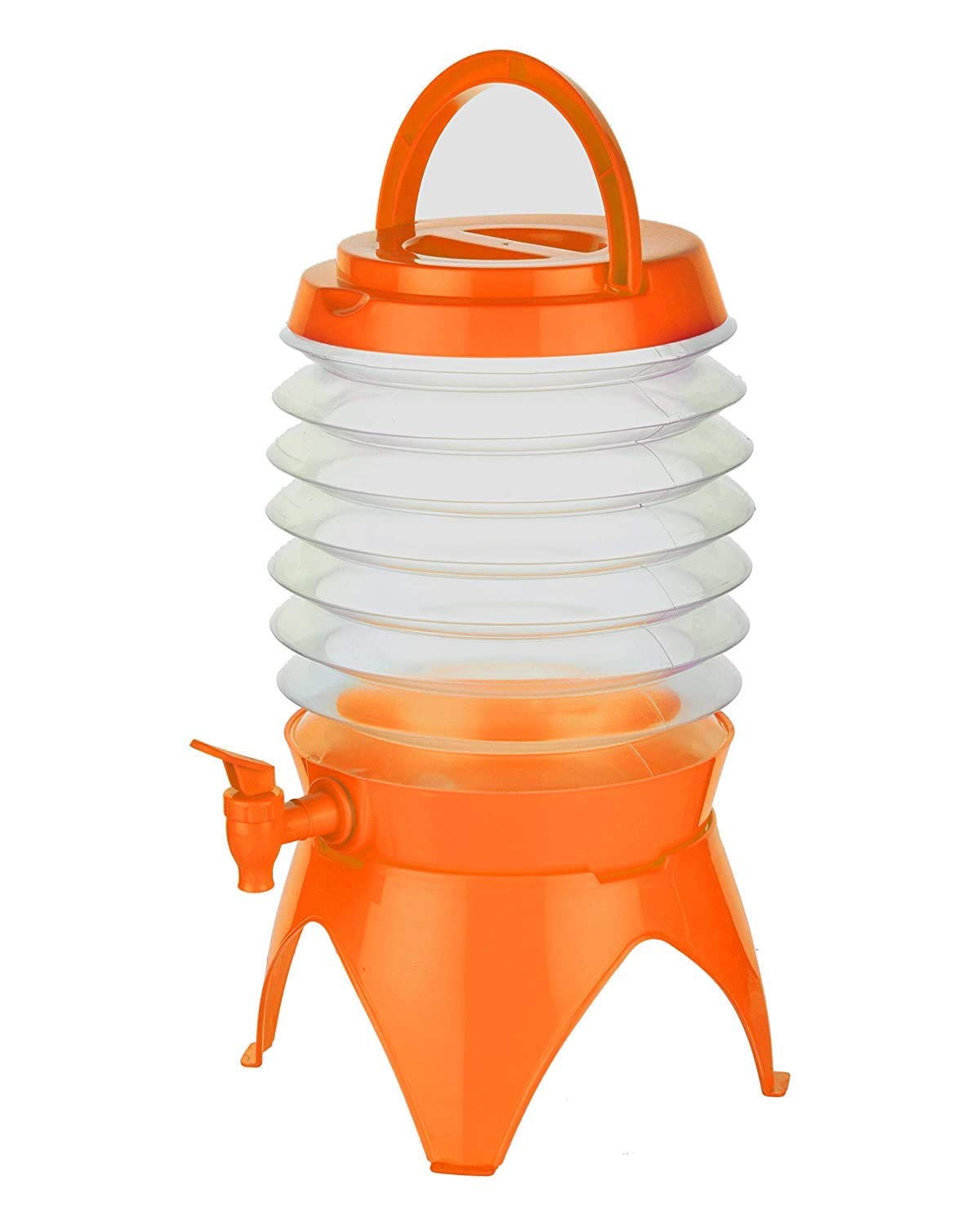 Sevia 5.5 Liter Collapsible Beverage Tub Dispenser - Folding Water Container for Outdoor Camping - Portable Cold Drink Dispenser - Plastic Water Jug Container for Traveling and Picnic (Orange) (B09P3XSSBP) Amazon Price History, Amazon Price Tracker