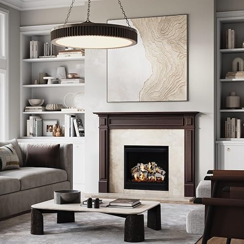 Miniatura 3 de Modern Ember Riversdale - Kit envolvente de chimenea de madera de 48 x 42 pulgadas, sin terminar, diseño tradicional con moldura de marco de fotos