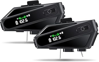 EDYELL Motorcycle Bluetooth Headsets, Wireless Dual Earphone On-Ear Helmet Bluetooth V5.3, HD Calling and HiFi Music, IP67 Waterproof Helmet Bluetooth Headset (C6-Black*2)