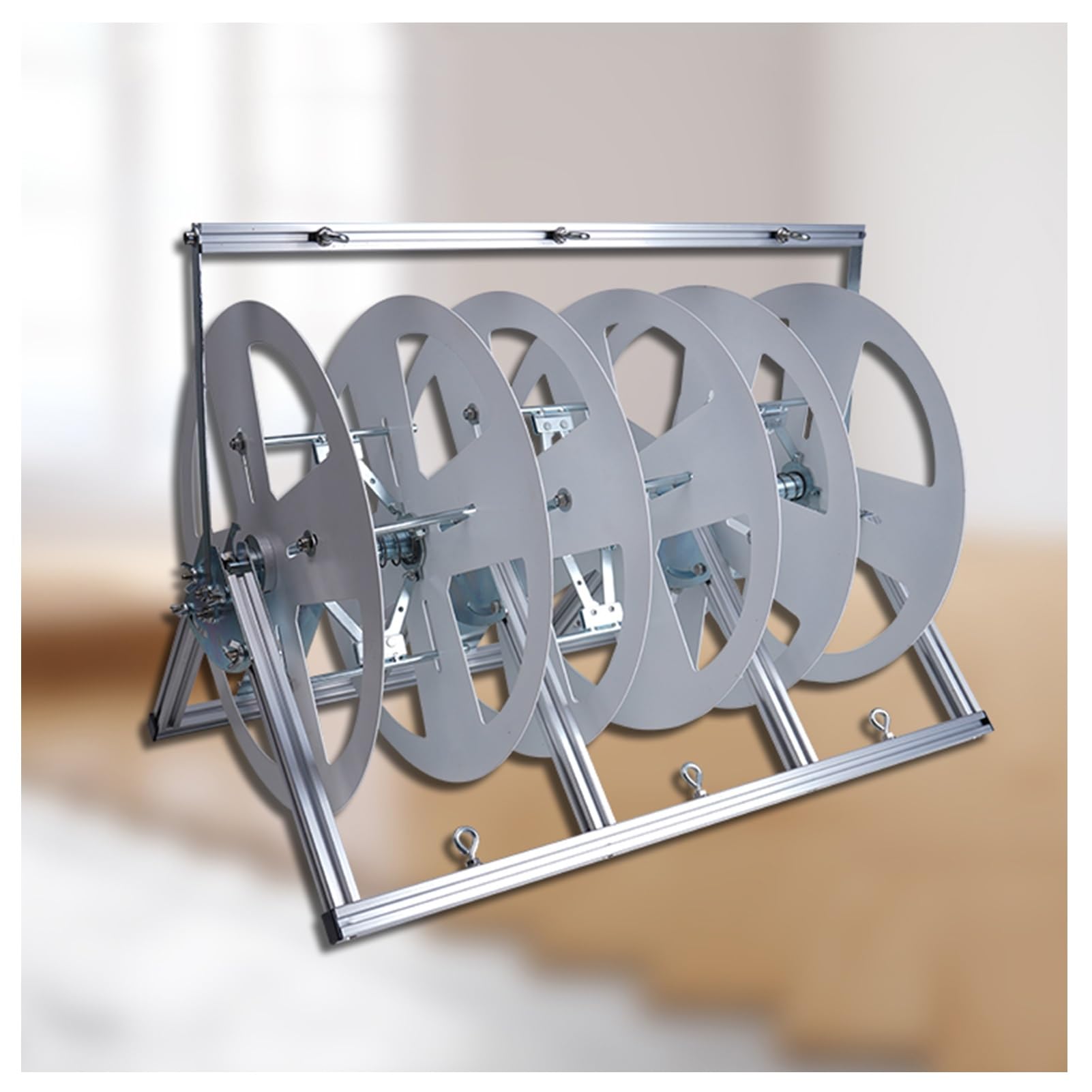 Estante de Alambre Plegable para carretes, dispensador de Estante de Alambre para múltiples carretes, Soporte de Almacenamiento de carretes de Alta Resistencia, para Uso minorista