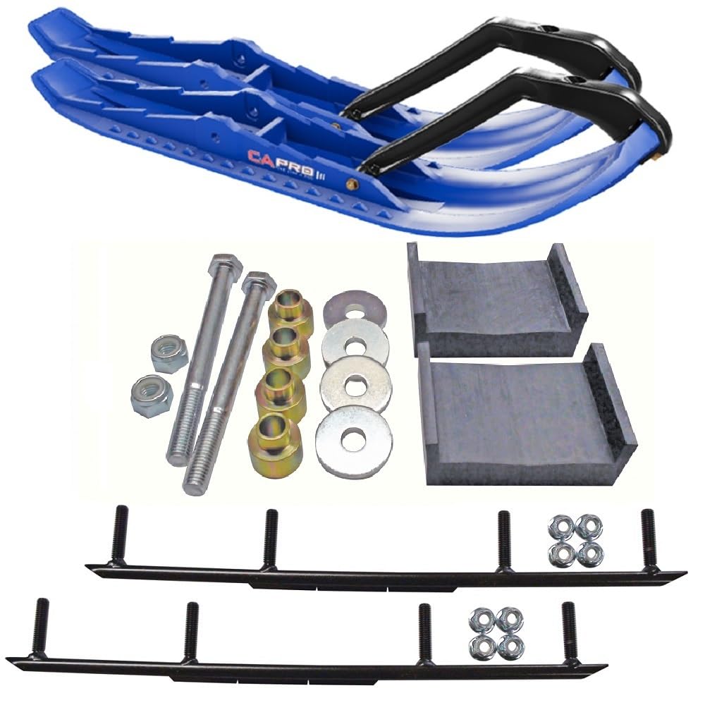 C&A Pro Blue TMX Snowmobile Skis w/ 10