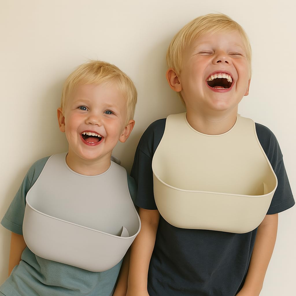 Bavaglino per bambini per cinetosi e malattie da viaggio, in morbido silicone, per bambini e bambini, riutilizzabile, impermeabile, con tasca profonda, facile da pulire, leggero, design UK