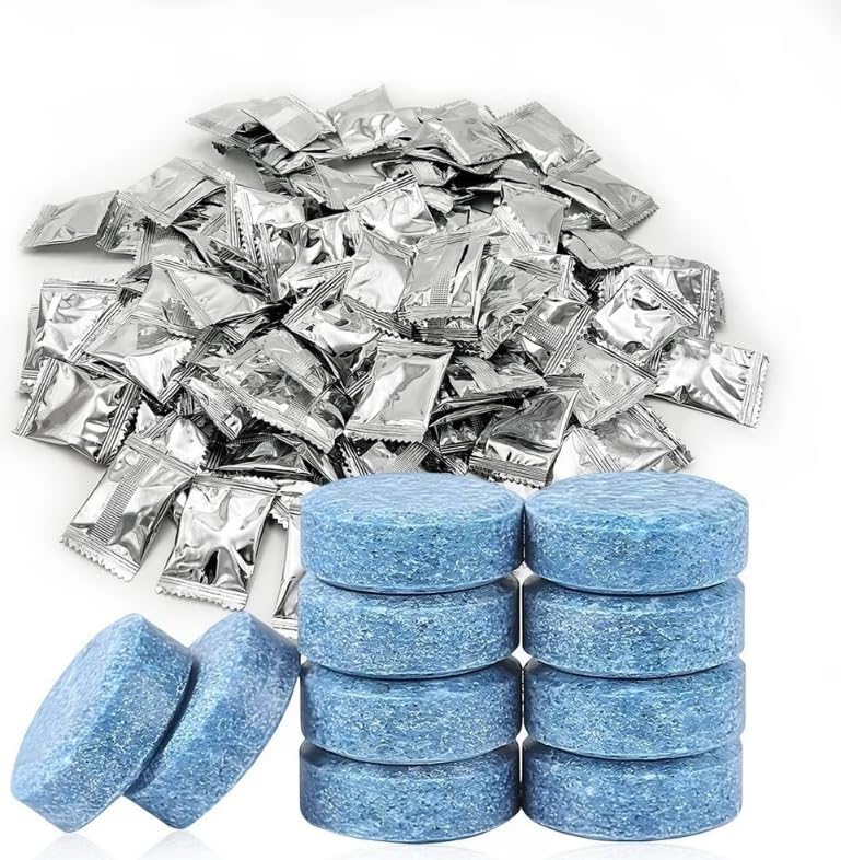Automotive Glass Wiper Cleaning Tablets, Car Windshield Washer Solid Tablets, Glass Cleaner Tablets (Pack of 75)