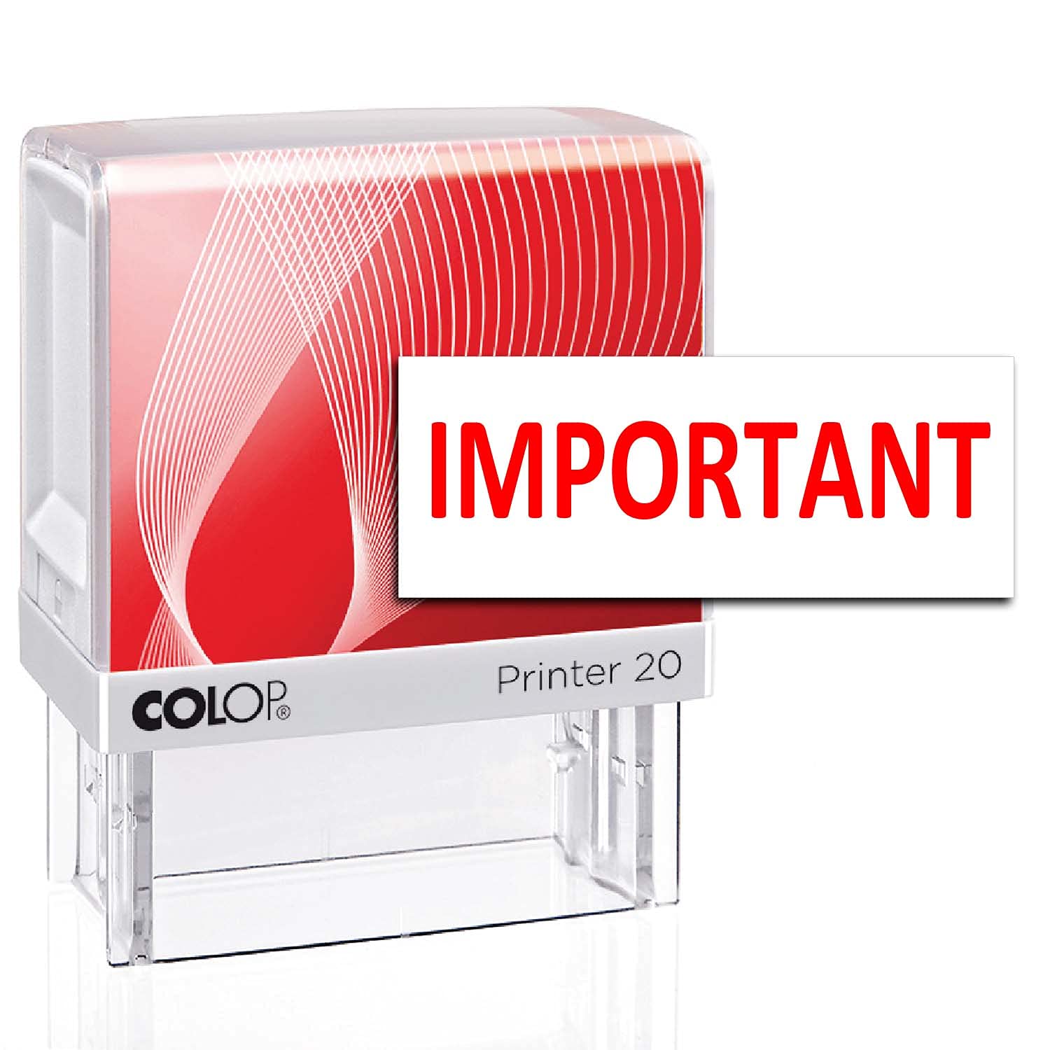 Sharvgun Red Important Colop P20 Self Inking Office Stationary Custom Rubber Stamp Mini Stamper Personlized 14 X 38 Mm