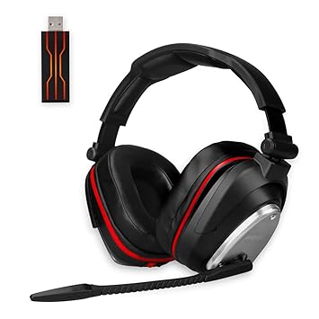 2.4G Wireless Gaming Headset for Nintendo Switch,PS4,PS4 Slim and PC, Deep Bass and Rotating Metal Ear Cups