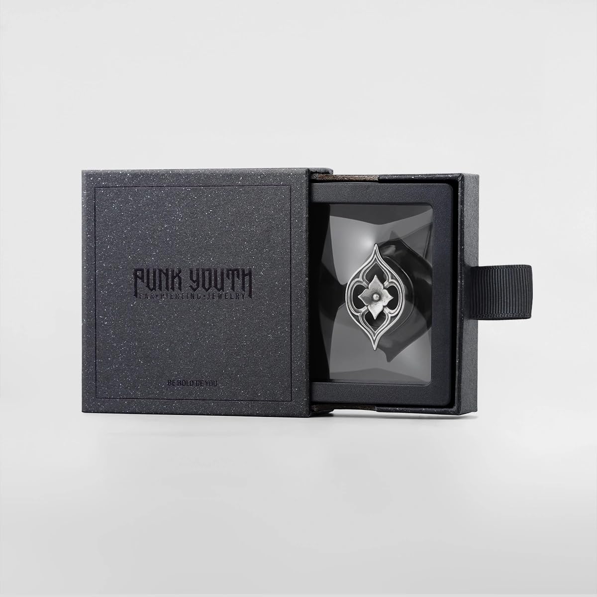 PUNKYOUTH 1 Pair Cathedral Rose & Petal Ear Tunnels – Gothic Screw Back Plugs & Double Flare Gauges, Alternative Stretched Ears Jewelry, Saddle Stretching Plugs for Women Men 0g–1 Inch: 19mm (3/4 in) Cathedral Petal