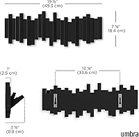 Vista 3 de Perchero de pared de barras con cinco ganchos de Umbra