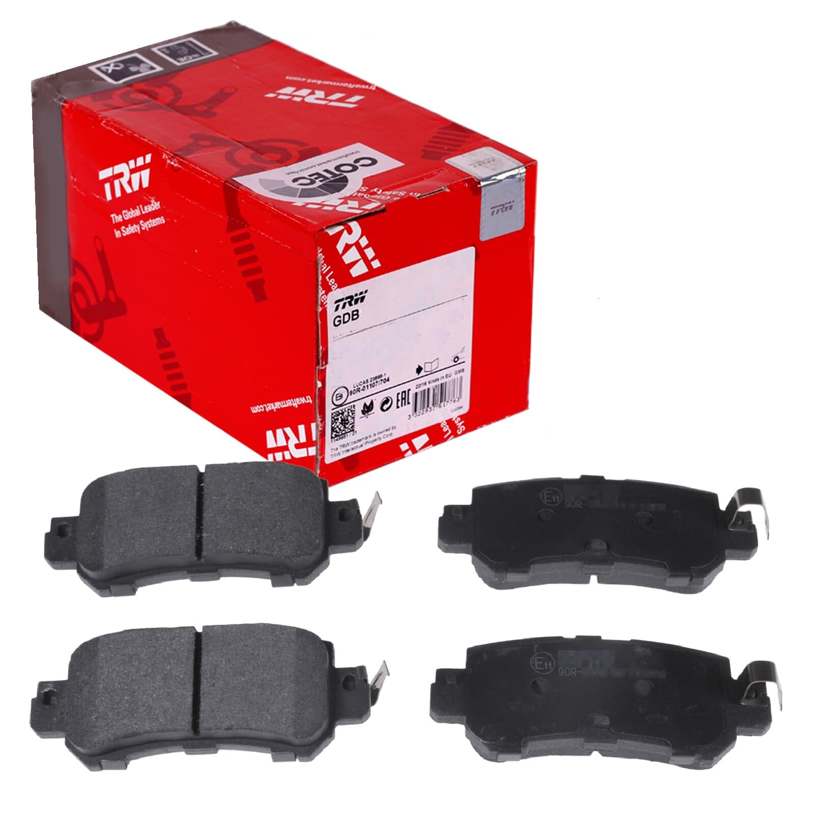 Fits TRW GDB3539 BRAKE PAD SET, DISC BRAKE