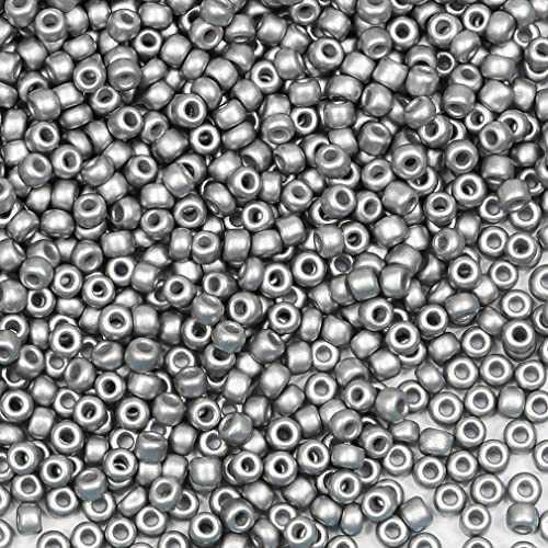 Bala&Fillic Matte Silver Color 3mm Seed Beads About 3600pcs/100Grams in Bag