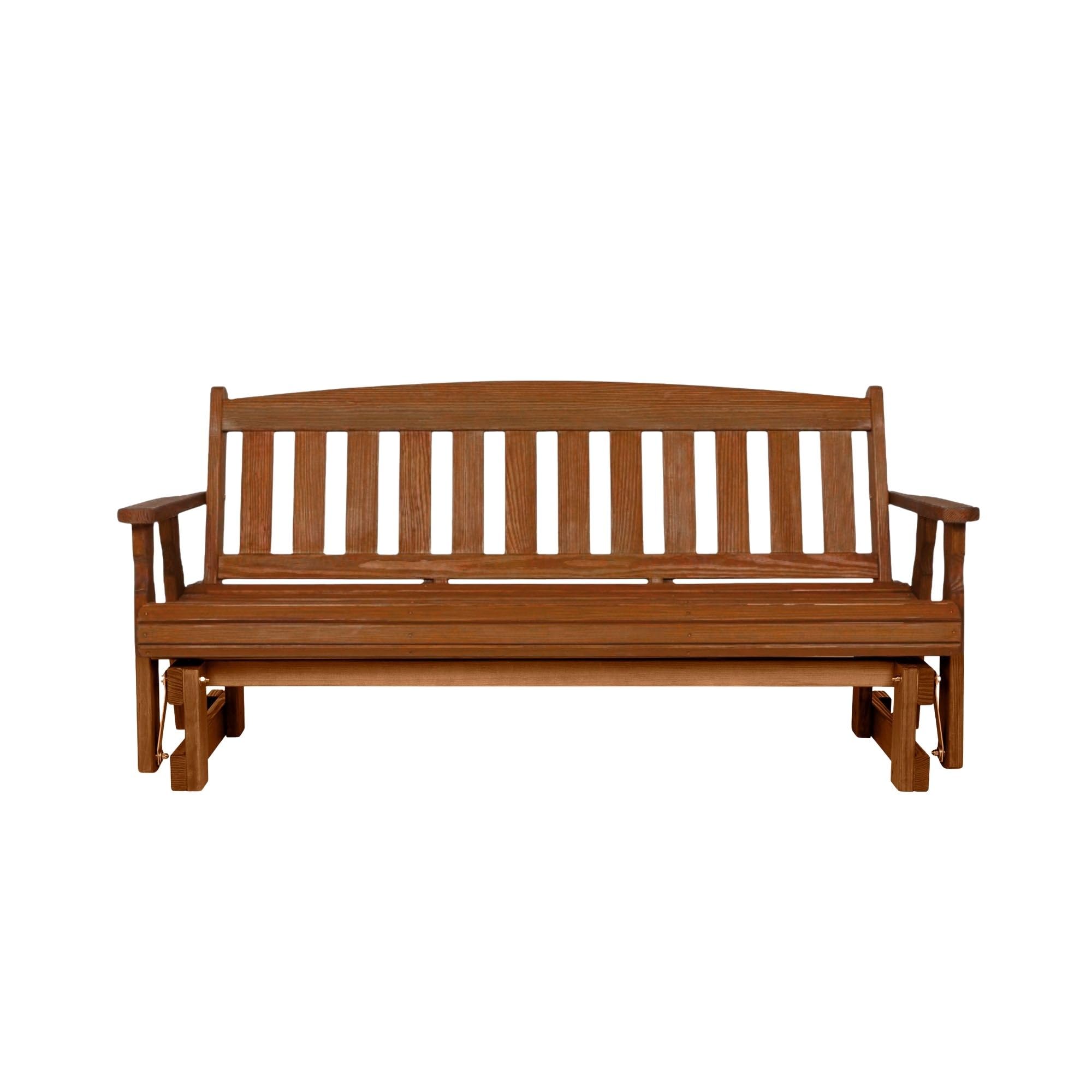 Amish Casual Heavy Duty 800 Lb Mission Pressure Treated Porch Glider (Cedar Stain, 6 Foot)