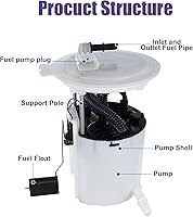 Vista 5 de ACROPIX Conjunto de módulo de repuesto de bomba de combustible eléctrica para Dodge Durango V8-5.7L 2011-2014 No.68304617AA - Paquete de 2