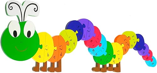 Orange Tree Toys Rompecabezas del alfabeto de oruga