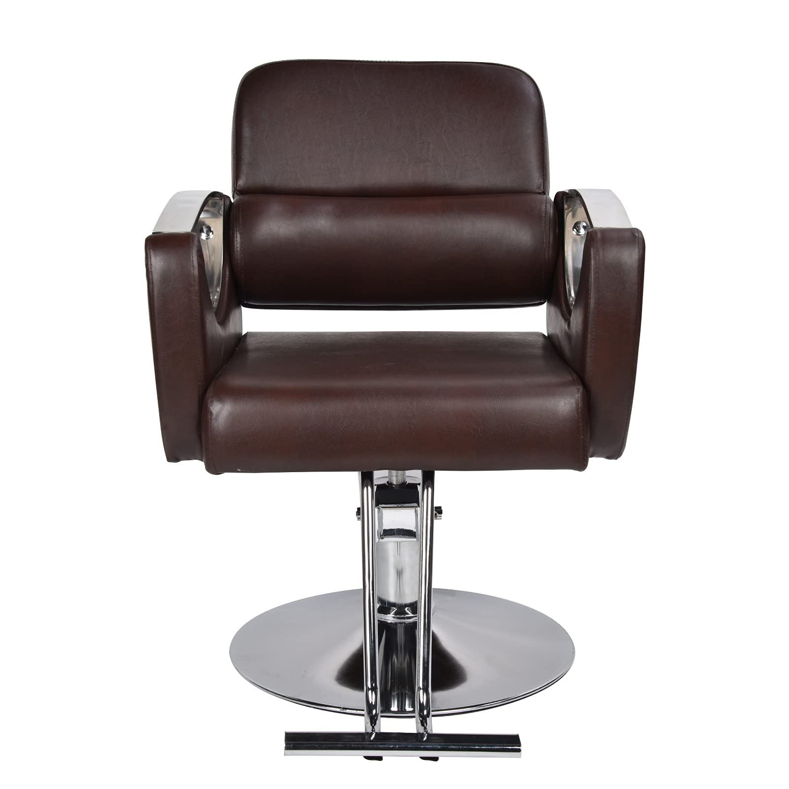Ejoyous Retro-Friseurstuhl, PU-Leder, Friseurstuhl, Höhenverstellbar, um 360 Grad Drehbar, Hydraulische Pumpe, 300 Kg Kapazität, für Schönheitssalon-Friseursalon-Styling