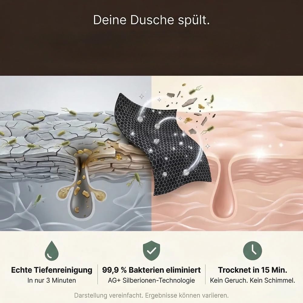 Agadir Ritual Duschtuch Peeling - Hammam Peeling-Duschtuch(1 PCS Schwarz)