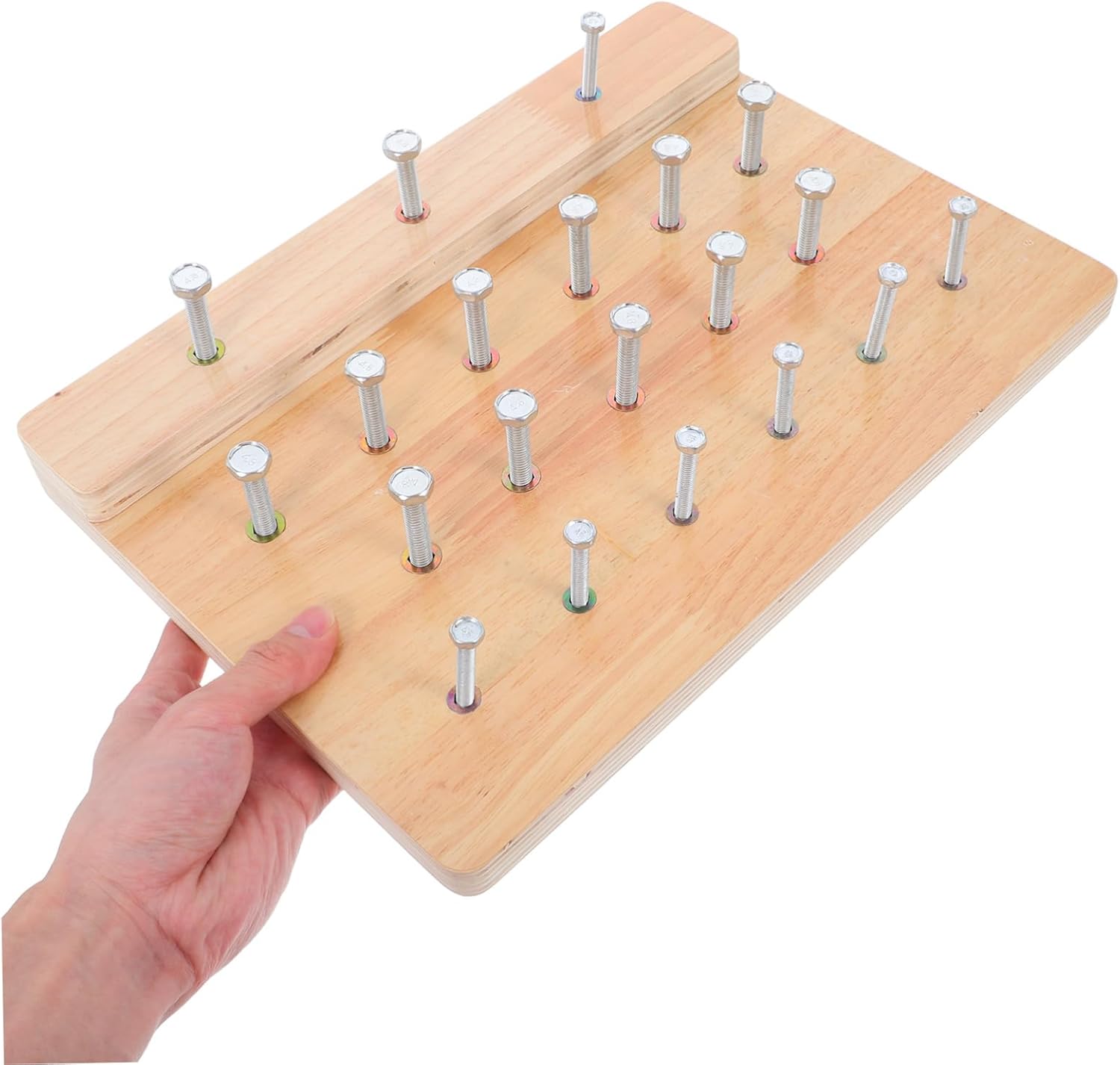 HANABASS Finger Dexterity Rehabilitation Board for Fine Motor Skills and Hand-Eye Coordination Therapy Versatile Wooden Pegboard for Home and Clinical Use